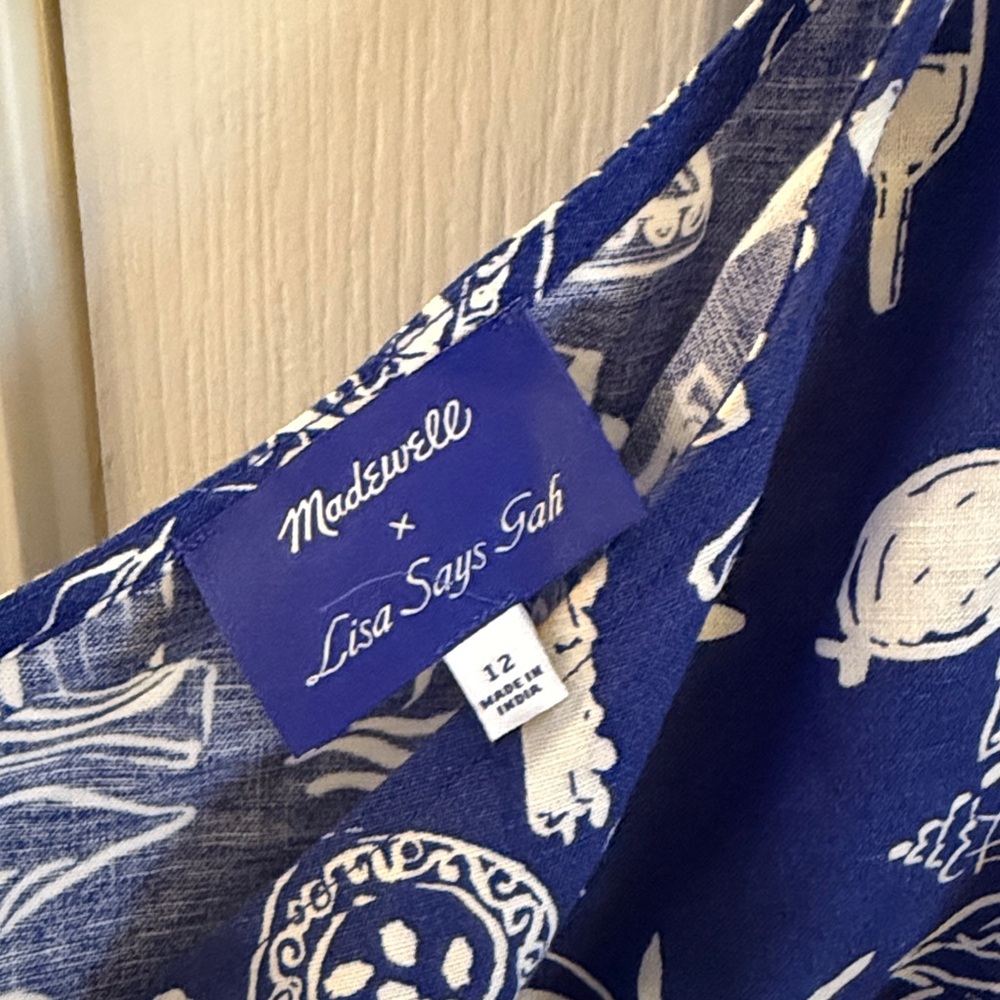 Madewell x Lisa Says Gah Mediterranean One Shoulder Dress - Picture 3 of 3
